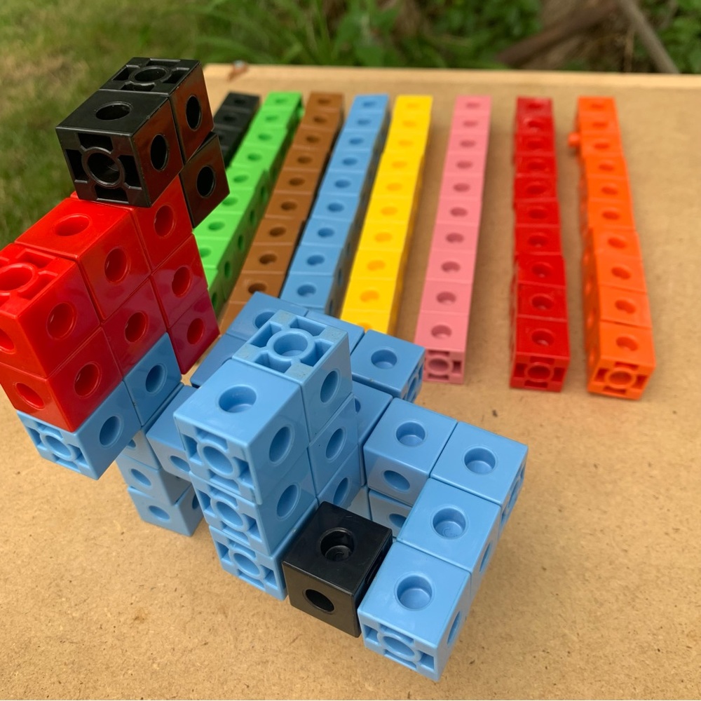 Math snap cube set of 80 teacher resource tactile